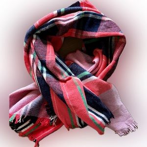J Crew Multicoloured Wool Blanket Scarf